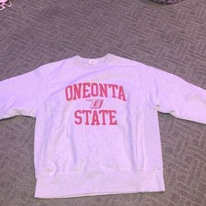 Gray SUNY Oneonta champion sweatshirt